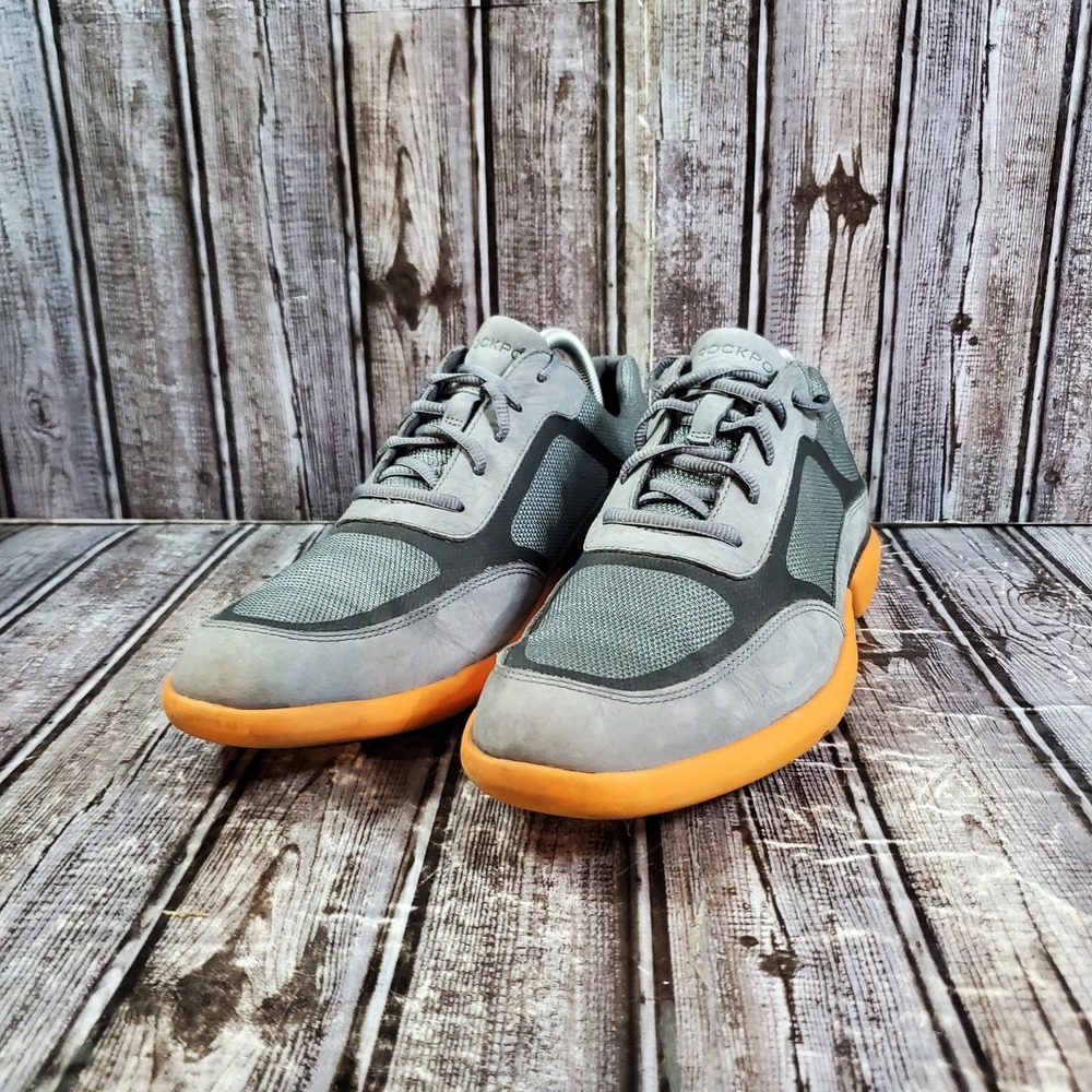 Rockport Men's Total Motion Advance C10251 Gray Orange Oxfords Shoes Size 10